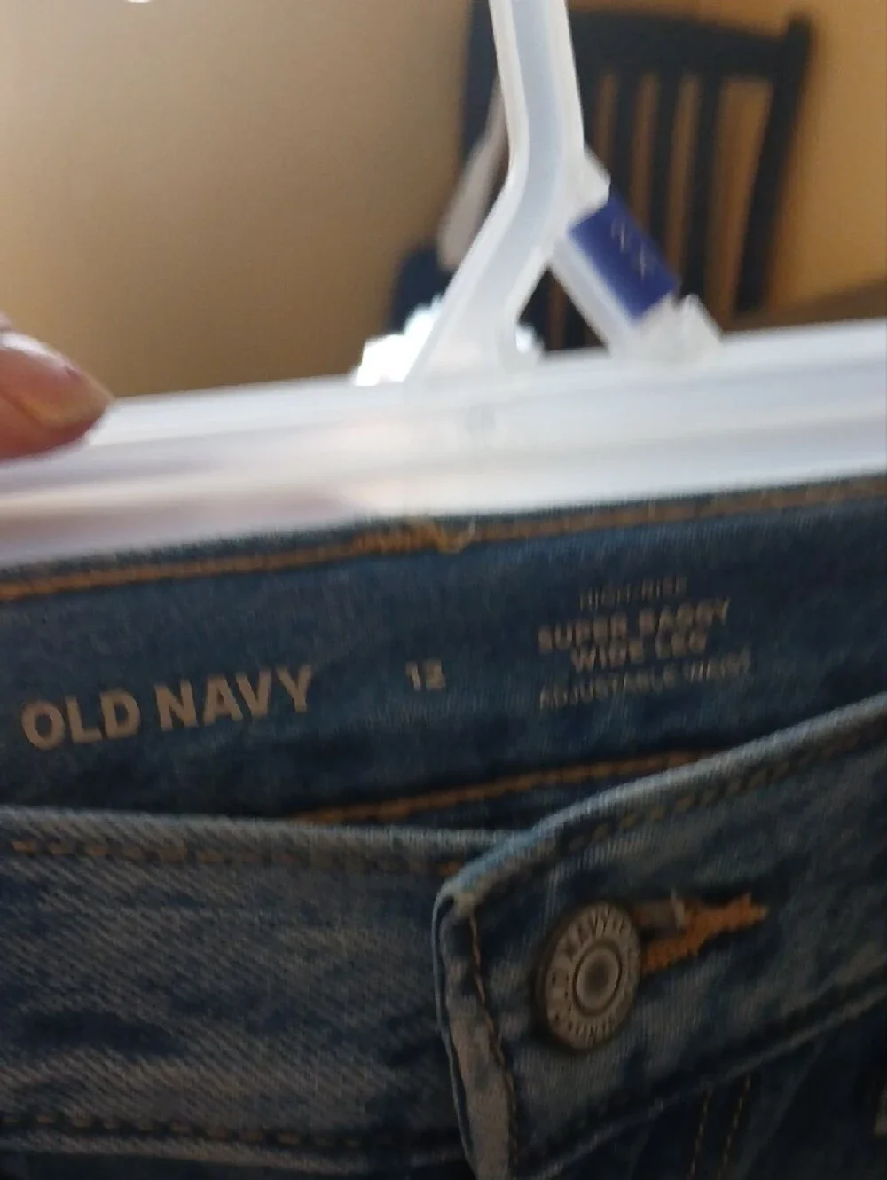 Old Navy Girls Light Blue Wide-Leg Jeans with Heart Patches